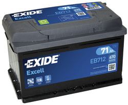 �������������� ������� Exide 71 �/�, 670 � | ������� EB712 � ��������