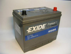 �������������� ������� Exide 75 �/�, 630 � | ������� EA754 � ��������